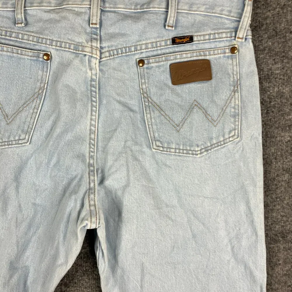 Wrangler Jeans Men Size 38x30 Light Wash Regular‎ Fit Straight Denim 1013mwzgh
